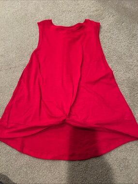 a new day Bright Red Knot-Front Sleeveless Tank